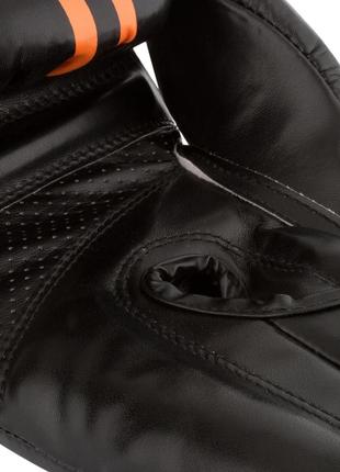 Боксерские перчатки для тренировок powerplay черно-оранжевый 8 унций7 фото