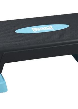 Многофункциональная степ-платформа powerplay 4329 (3 рівні 12-17-22 см) черно-голубая2 фото