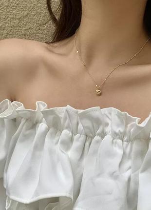 Стильна модна трендова підвіска чокер цепочка ланцюжок золотистий кулон ретро вінтаж