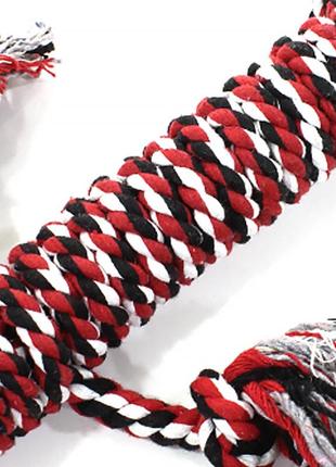 Мотузкова ящірка іграшка hoopet w032 red + white + black для хатніх тварин5 фото