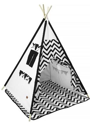 Ігровий намет вігвам littledove rt-sjq чорний зигзаг дитячий