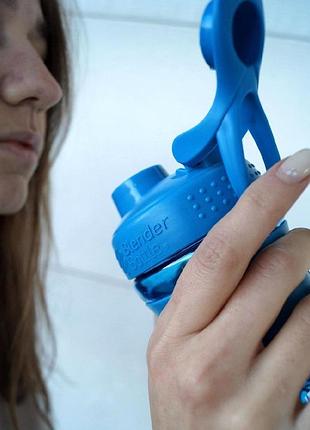 Шейкер спортивний (пляшка) blenderbottle sportmixer flip 28oz/820ml cyan