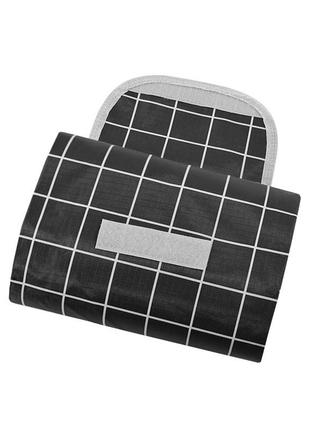 Каремат килимок для пікніка та кемпінгу складаний shanpeng njb-001 чорна карта 150*200 см3 фото