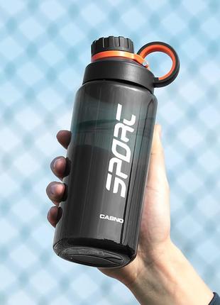 Спорт бутылка для воды casno 500 мл серая  для спорта для тренировок многоразовая для питья