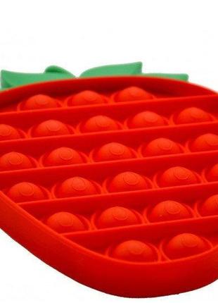 Игрушка - антистресс красная клубника pop-it