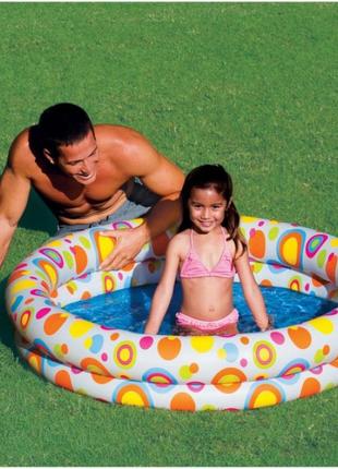 Басейн дитячий надувний на 150 л intex 59421 np розміром 122х25см від 2 років