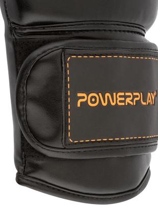 Боксерські рукавиці powerplay 3016 чорно-оранжеві 14 унцій7 фото
