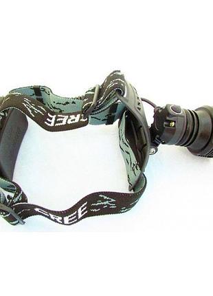 Аккумуляторный фонарь налобный t619 t6 мощный светодиодный налобный фонарик