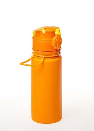 Пляшка для води tramp силіконова 500 мл, жовтогаряча2 фото