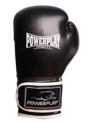 Боксерские перчатки для тренировок powerplay черные 14 унций4 фото