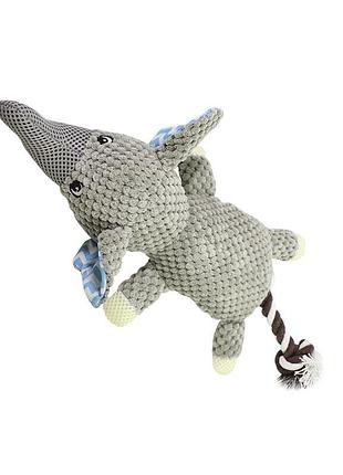 Плюшевая игрушка hoopet 17t0093g слон хвост веревка для домашних животных