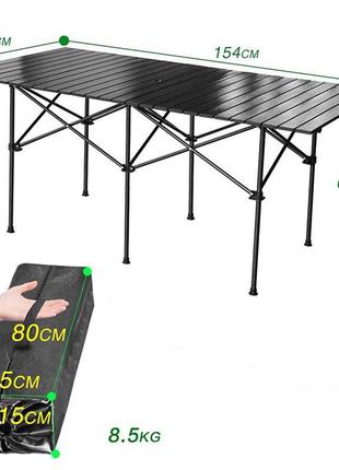 Туристический удобный стол складной lesko s5422 153*80*70 см для кемпинга и пикника3 фото
