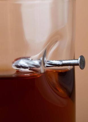 Оригинальный стакан с гвоздем и гравировкой "папа очень занят" для виски  для алкоголя подарок мужчине2 фото