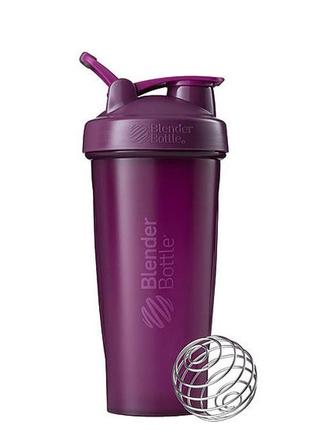 Бутылка - шейкер для спортивных коктейлей blenderbottle classic loop 28oz/820ml plum (original)2 фото