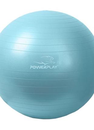 М'яч для фітнесу powerplay 4001 65см м'ятний + насос
