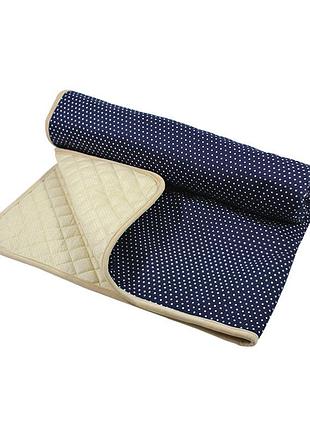Дитячий килимок матрац для вігваму lesko d001 горошок navy blue