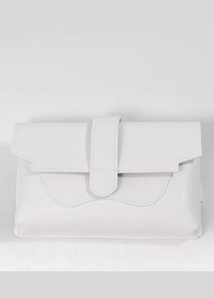 Женская сумка на пояс белая сумка пояс поясная сумка белый клатч пояс поясной клатч