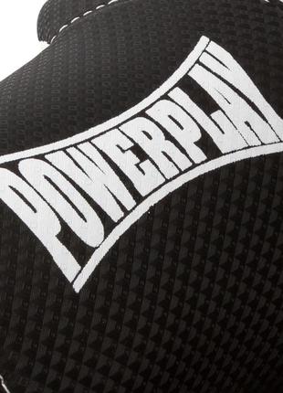 Тренировочные боксерские перчатки powerplay черно-белые карбон 16 унций3 фото