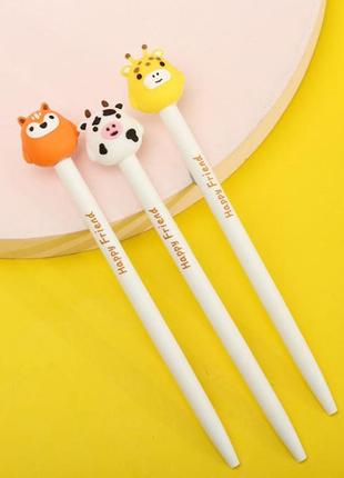 Набір ручок гелевих 0.5 мм bp5003 happy friend (6шт)