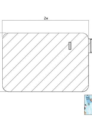 Каремат килимок для пікніка та кемпінгу складаний shanpeng njb-001 блакитна альпака 150*200 см5 фото
