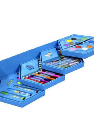 Дитячий подарунковий набір для дитячої творчості та малювання painting set 46 предметів blue