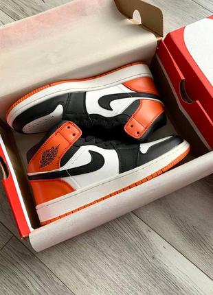 Кросівки nike air jordan retro 1 orange3 фото