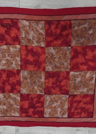 Шелковый винтажный платок📍шов роуль loredano( 71 см на 72 см)