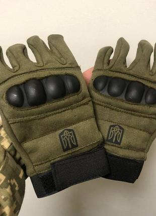 Зимові штурмові рукавиці перчатки военные хаки хакі перчатки військові тактичні зимные на утеплитиле7 фото