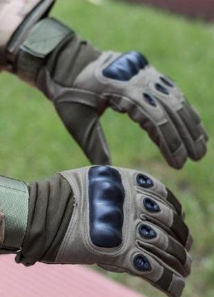 Зимові штурмові рукавиці перчатки военные хаки хакі перчатки військові тактичні зимные на утеплитиле3 фото