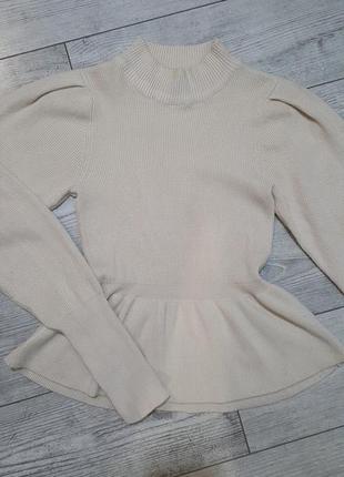 Свитер джемпер реглан пуловер с баской из вискозы gina tricot2 фото