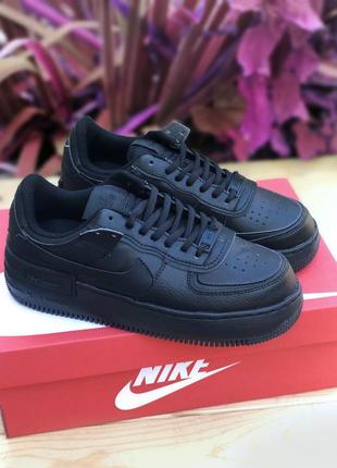 Кроссовки в стиле nike air force 1 low all black