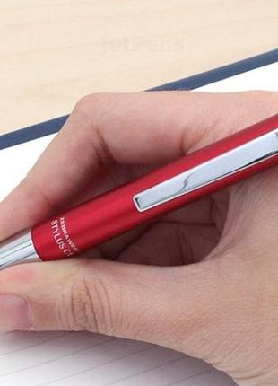 Шариковая ручка стилус zebra wing stylus c1 ballpoint pen - 0.7 mm - red body p-atc1-r10 фото