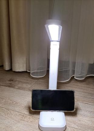 Портативна світлодіодна настільна лампа з аккумулятором (мініusb)