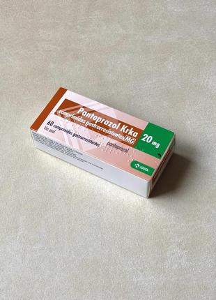 Пантопразол pantoprazol krka 20 mg 60 шт