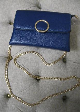 Новый синий клатч сумочка2 фото