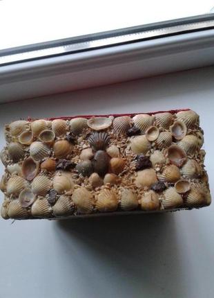 Шкатулка из ракушек ручная работа винтаж