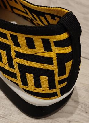 Кросовки кросівки жовті чорні f e абстракція сітка сетка спорт6 фото