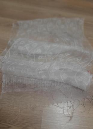 Невесомый шелковый шарф  палантин из  натуральной органзы10 фото