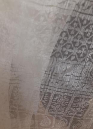 Невесомый шелковый шарф  палантин из  натуральной органзы3 фото