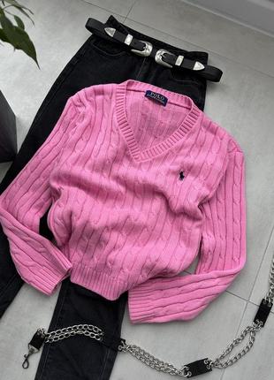 Новичок свитерик от ralph lauren в крутом розовом цвете