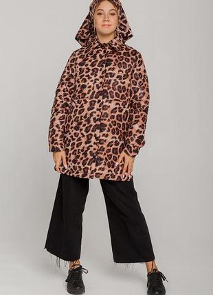Распродажа! демисезонная куртка для девочки ульяна/ леопард