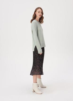 Легкий женский свитер оверсайз с люрексом / мятного цвета / свободного фасона2 фото