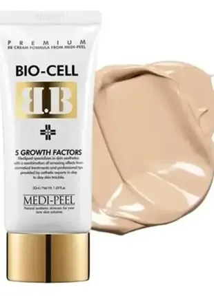 Вв-крем для обличчя medi-peel bb cream bio-cell 5 peptide balance з пептидами, 50 мл