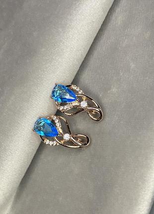 Сережки’xuping’ позолота 18к