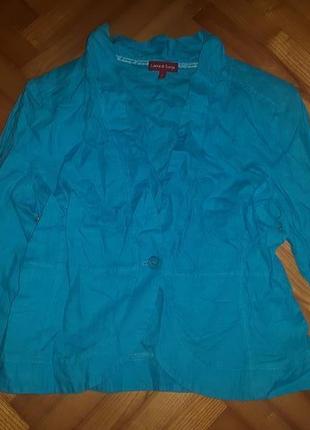 Бірюзовий лляної жакет від laura di sarpi! p.-38