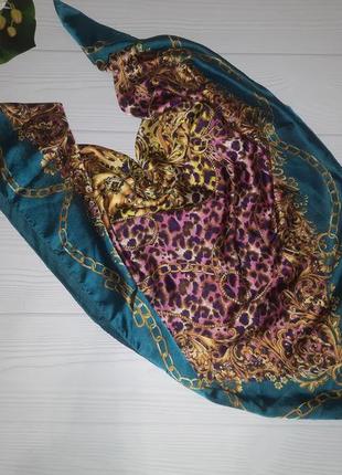 Шелковый атласный платок 100×105 см2 фото