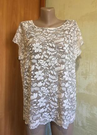 Ніжна пудра блуза,гіпюр,мереживо!!