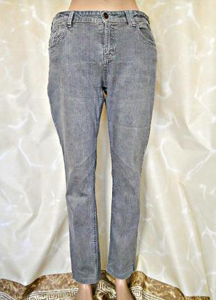 Вузькі сірі джинси на середній зріст, стрейчеві, 98% бавовни