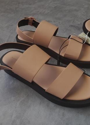 Босоніжки сандалі жіночі бежеві пудрові 37 384 фото