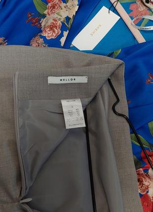 Итальянская оригинальная серая юбка миди карандаш millor( размер 38)2 фото